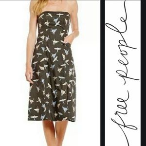 FREE PEOPLE Sunshine Of Your Love Bird Midi Dress